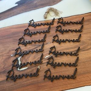 “Reserved” signs